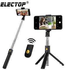 3 in 1 Wireless Bluetooth Selfie Stick for Foldable Remote Extendable Mini Tripod