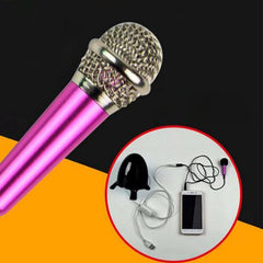 Portable 3.5mm Stereo Studio Karaoke Mini Microphone For Cell Phone /Laptop/PC