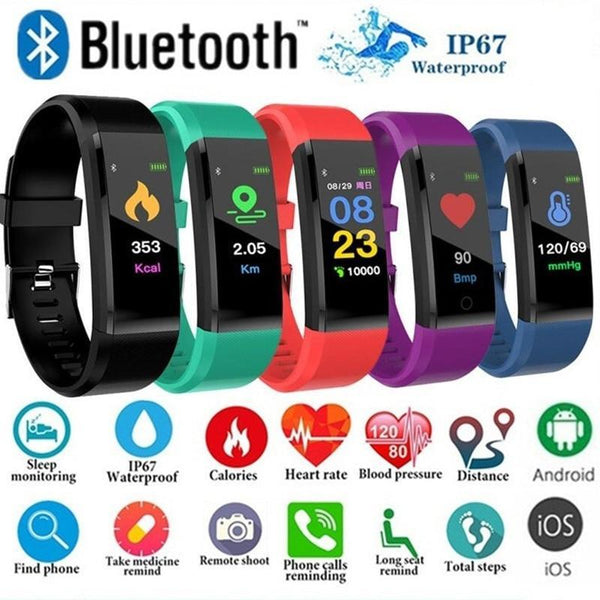 Smart Watch Bluetooth Heart Rate Monitor Fitness Tracker